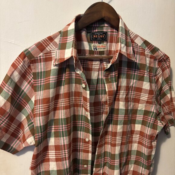 Beams Plus Short Sleeve Madras Shirt - Picture 1 of 3